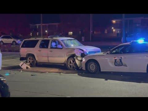 IMPD: 2 officers injured when suspect rams into police cars on northeast side