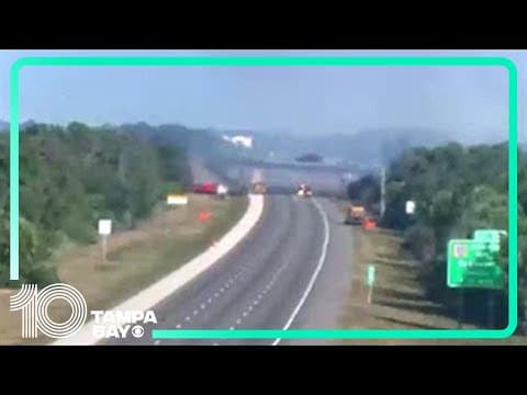 Brush fire shuts down part of I-75 in Sarasota County