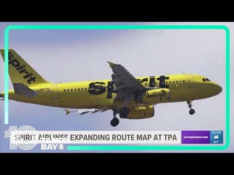 Spirit airlines expanding route map at TPA