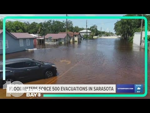Floodwaters force 500 evacuations in Sarasota following Debby