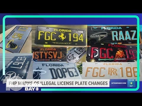 FHP warns of illegal license plate changes