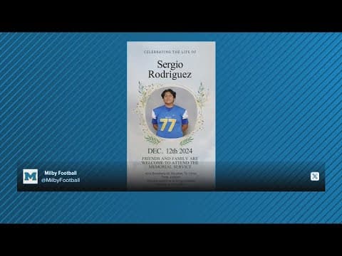 Milby football team plans memorial for teammate who was killed by train while walking to school