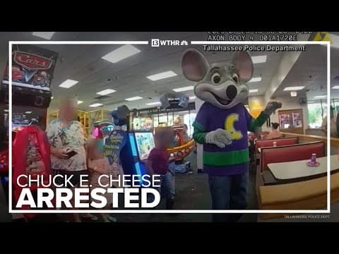 WATCH: Police arrest Chuck E. Cheese amid kids in Florida restaurant