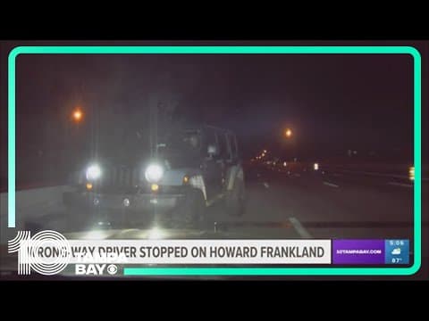 Wrong-way driver on Howard Frankland Bridge charged with DUI