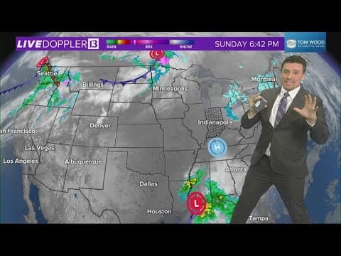 Tracking multiple clipper systems to bring a few raindrops and snow flurries this week to Indiana