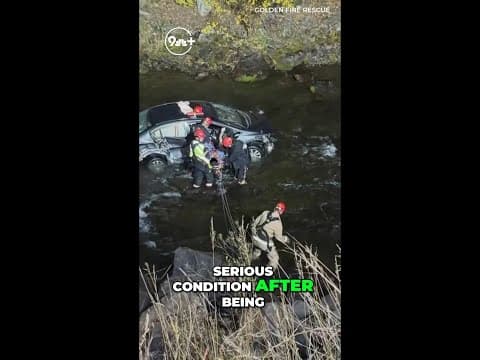 Driver hospitalized after vehicle plummets into Clear Creek canyon