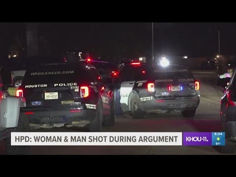Woman, man shot after argument breaks out while dropping off kids, Houston police say
