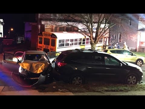 Columbus City Schools bus collides with car, house in Hilltop neighborhood
