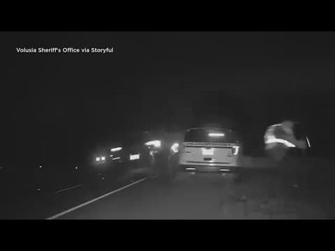 Troopers almost hit by car in Florida, dash cam footage shows