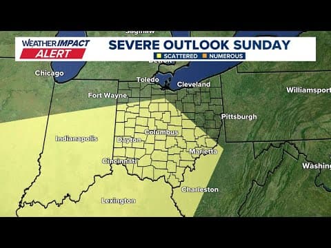 Tracking possibility of strong storms on Sunday