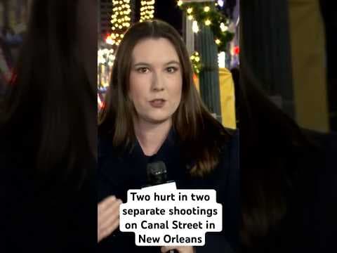 Police are investigating two separate shooting on Canal Street during busy holiday weekend.