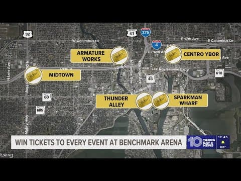 Be on the lookout for custom-designed benches to win tickets to events in Benchmark Arena