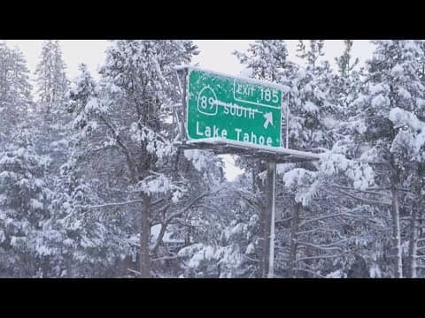 Early winter system bringing heavy snow to Donner Pass in Nevada