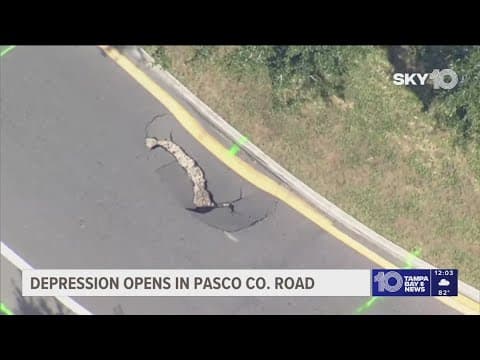 Depression opens up on Pasco County roadway, drivers asked to seek alternate routes