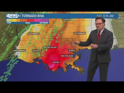 New Orleans Weather Impact: Possible tornadoes, strong winds, severe storms Saturday
