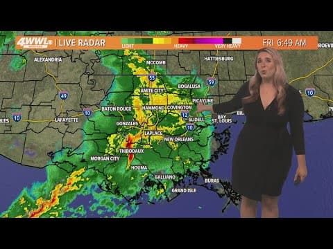Heavy a.m. rains across southeast Louisiana for Friday