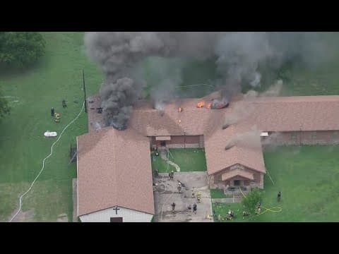 Firefighter released from hospital after he was injured while battling church fire