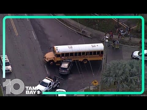 Sky 10: Hillsborough County school bus involved in crash