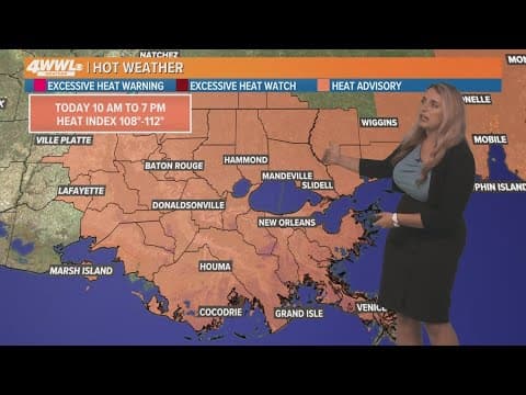 New Orleans Weather: Extreme heat and mostly dry weather this week