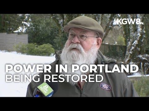 Around 900 Portland residents without power all day get it slowly restored