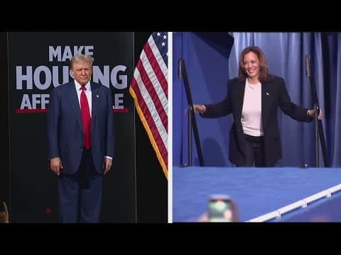 Harris campaigns in Pennsylvania while Trump holds a town hall in Michigan
