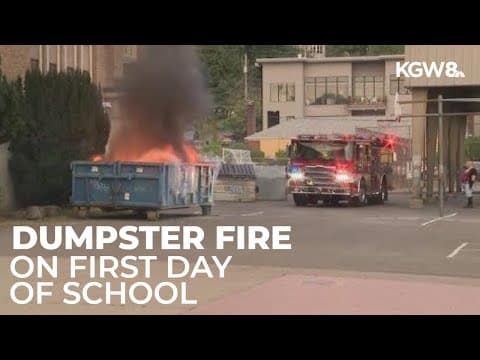 Firefighters extinguish dumpster fire at Northwest Portland elementary school