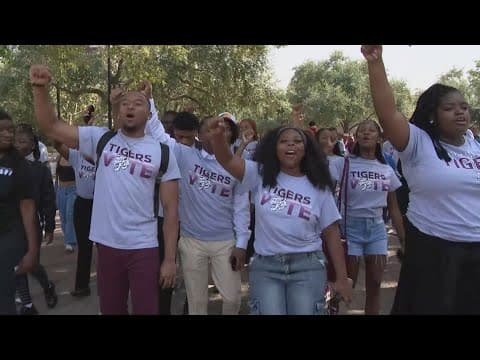 TSU students march to the poll highlights work to improve voter access, equity