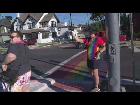 Community gathers at Montrose's rainbow crosswalks to rally against move to remove them