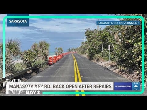 Manasota Key Road back open after repairs