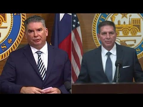 Houston Mayor John Whitmire swears in new fire, police chiefs