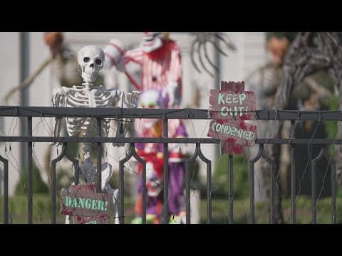 Viral Christmas mansion in Dallas transforms with new Halloween display