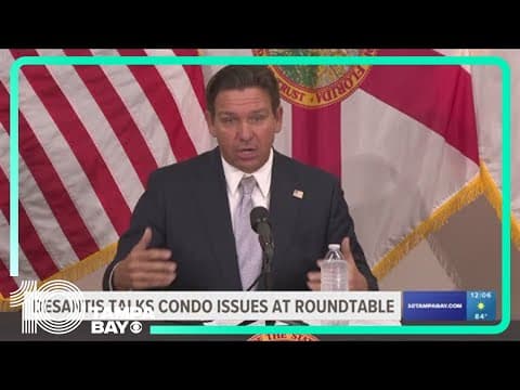 DeSantis talks condo issues at roundtable in Pinellas Park