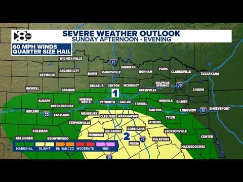 LIVE RADAR: Storms move into North Texas Sunday, latest forecast and timing