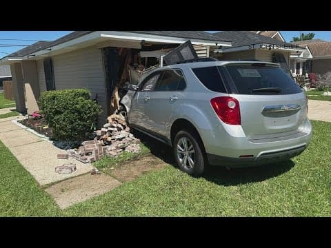 4 teens arrested after 15-year-old reportedly drives stolen car into house