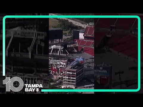 Taylor Swift Eras Tour preparations underway at Raymond James Stadium in Tampa