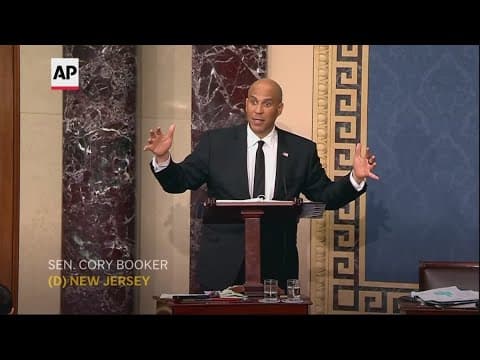 Sen. Corey Booker continues 21-hour speech in Congress