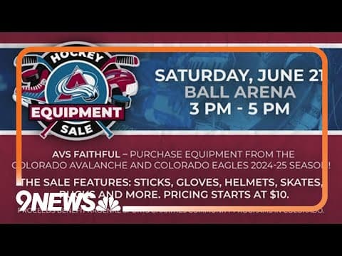 Colorado Avalanche selling used equipment at Ball Arena