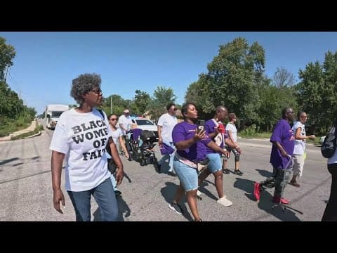 Dozens stage peace walk addressing youth gun violence on Indy's far east side