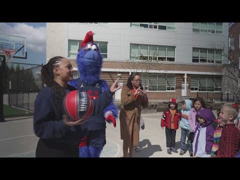 G-Wiz hands out basketballs to virtually every Pre-K to 5th grader in DC