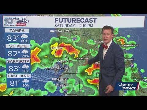 Tracking storms across the Tampa Bay area Saturday, plus a look at the extended tropical forecast