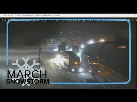 CSP: Crews working to clear cars stuck along I-70