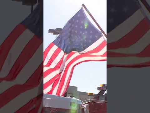 Thousands show support in memorial convoy