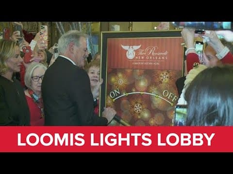 Saints GM Loomis lights lobby at Roosevelt
