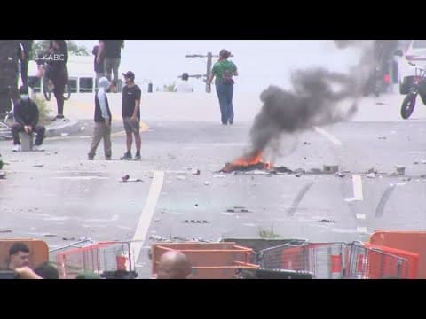 Protestors clash with police in California over ICE raids