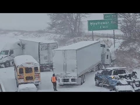 White-out conditions cause 12-car crash near South Bend
