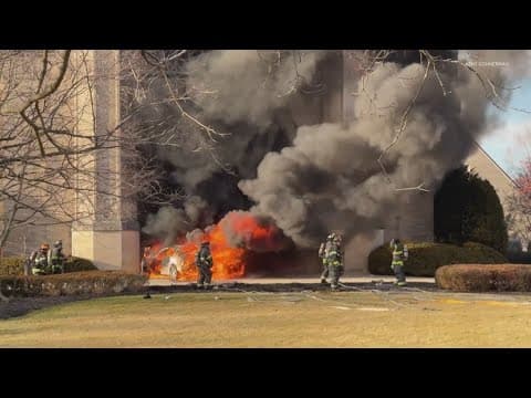 Fiery crash hits historic church in Indianapolis
