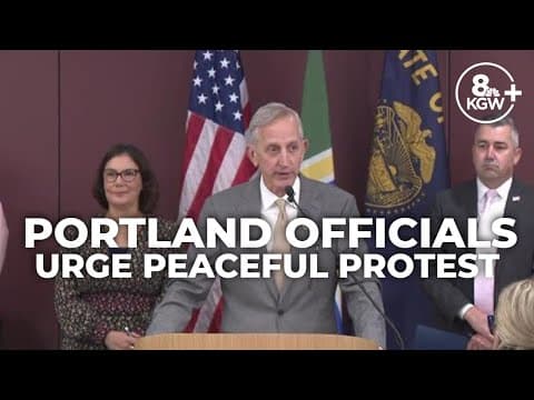 Portland mayor and other local leaders reaffirm city's sanctuary status, encourage peaceful protest