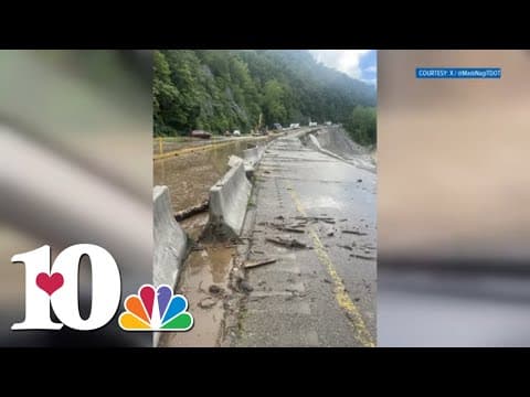 TDOT crews waiting for water to recede before assessing I-40 damage after rockslide, no injuries rep