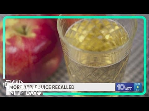 Apple juice recall: 133,000 cases of juice sold in several states now included