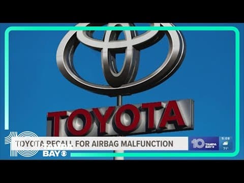 Toyota recalling 1 million vehicles for potential airbag problem